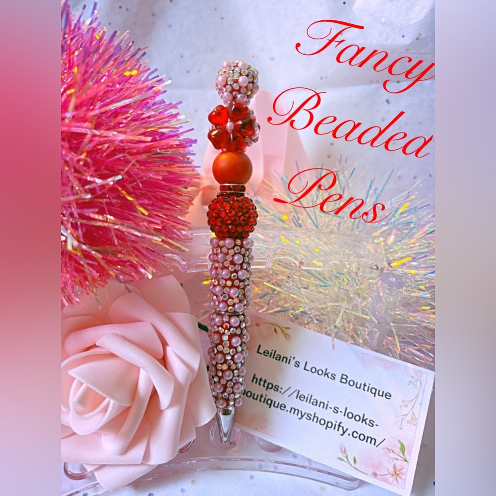 Beaded Pens, Fancy pens, Acrylic beads, rhinestones pens, journal pens, gifts